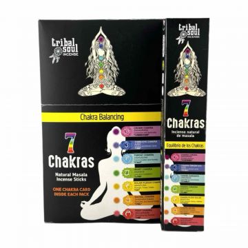 Tribal Soul 7 Chakras Incense Sticks, 15gm x 12 boxes